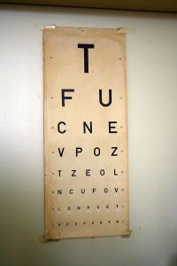 A vintage Czech eye chart.